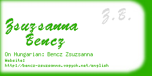 zsuzsanna bencz business card